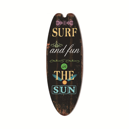 Coastal Surfboard Wooden Wall Hanging