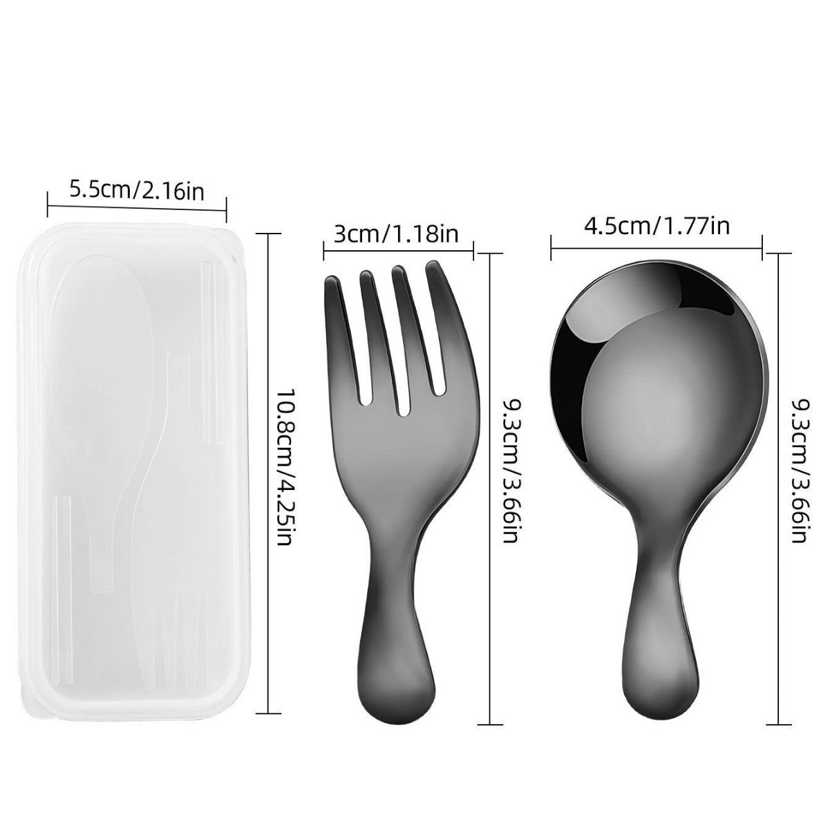 Portable Travel Flatware Set with Case