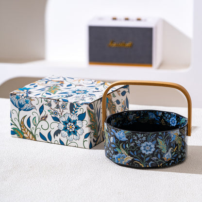 French Floral Ceramic Fruit Basket