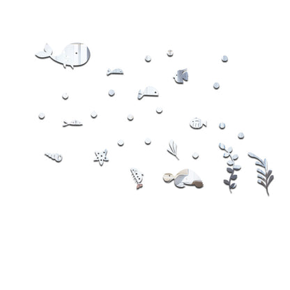 Ocean World Acrylic Mirror Wall Stickers