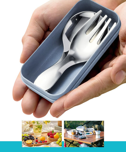 Portable Travel Flatware Set with Case