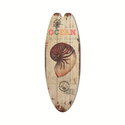 Coastal Surfboard Wooden Wall Hanging