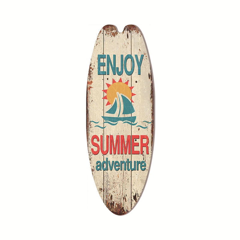 Coastal Surfboard Wooden Wall Hanging