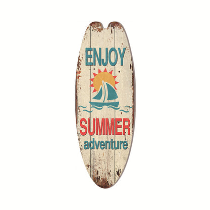 Coastal Surfboard Wooden Wall Hanging