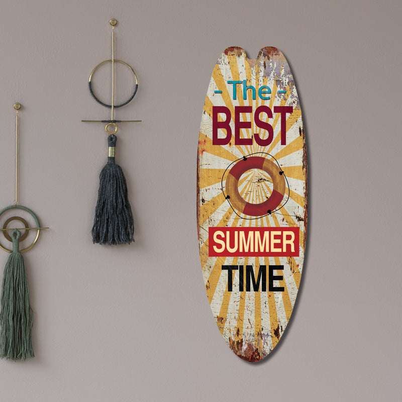 Coastal Surfboard Wooden Wall Hanging