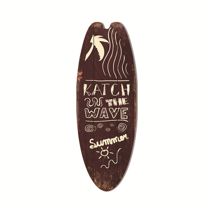 Coastal Surfboard Wooden Wall Hanging