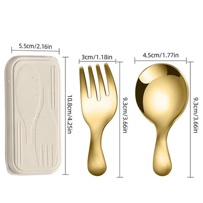 Portable Travel Flatware Set with Case