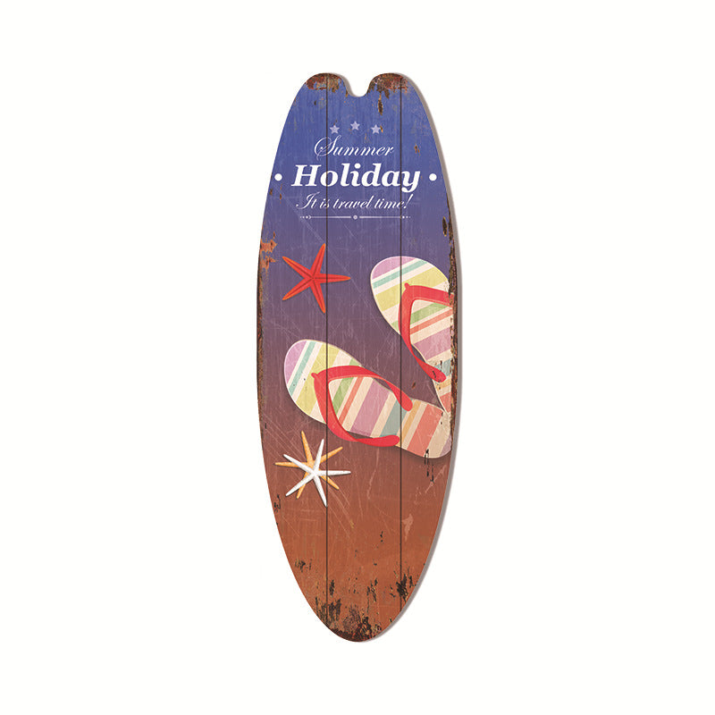 Coastal Surfboard Wooden Wall Hanging