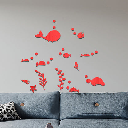 Ocean World Acrylic Mirror Wall Stickers