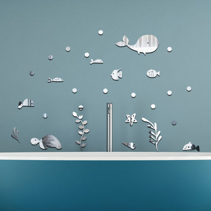 Ocean World Acrylic Mirror Wall Stickers