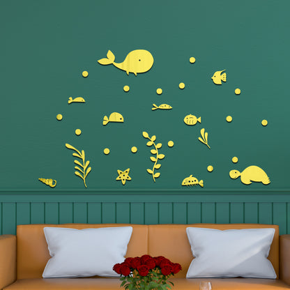 Ocean World Acrylic Mirror Wall Stickers