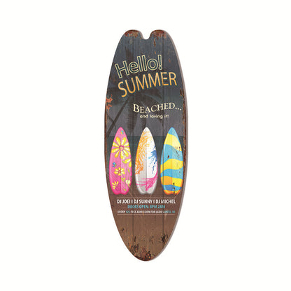 Coastal Surfboard Wooden Wall Hanging
