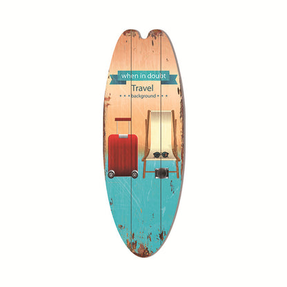 Coastal Surfboard Wooden Wall Hanging