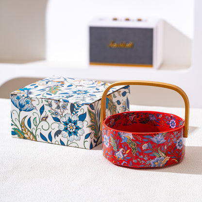 French Floral Ceramic Fruit Basket