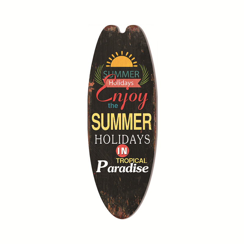 Coastal Surfboard Wooden Wall Hanging