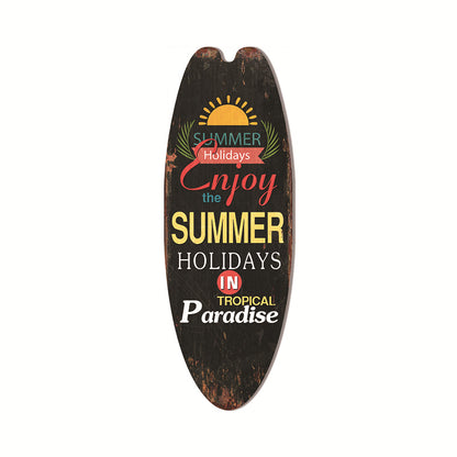 Coastal Surfboard Wooden Wall Hanging