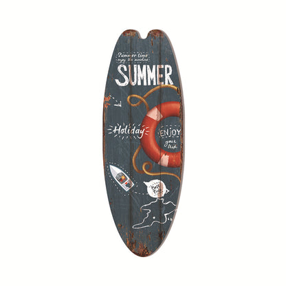 Coastal Surfboard Wooden Wall Hanging