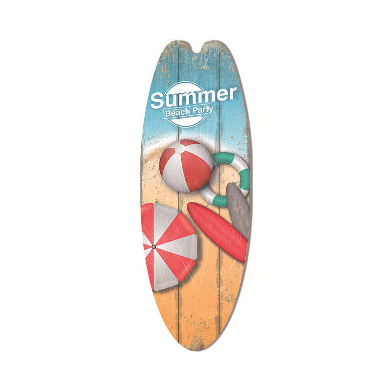 Coastal Surfboard Wooden Wall Hanging