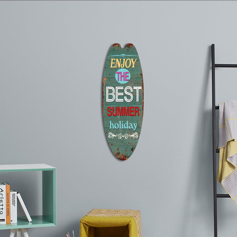 Coastal Surfboard Wooden Wall Hanging