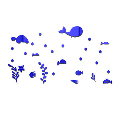 Ocean World Acrylic Mirror Wall Stickers