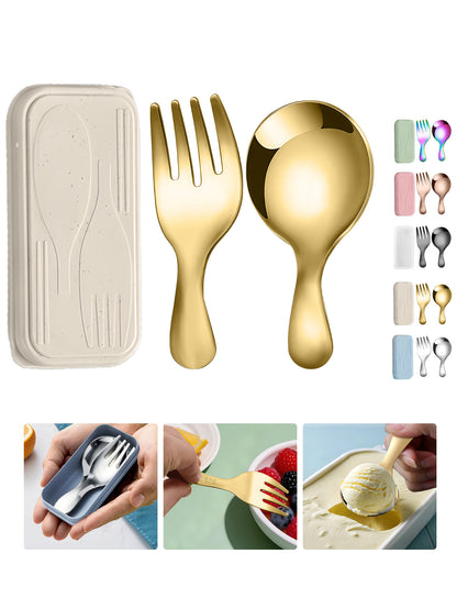 Portable Travel Flatware Set with Case