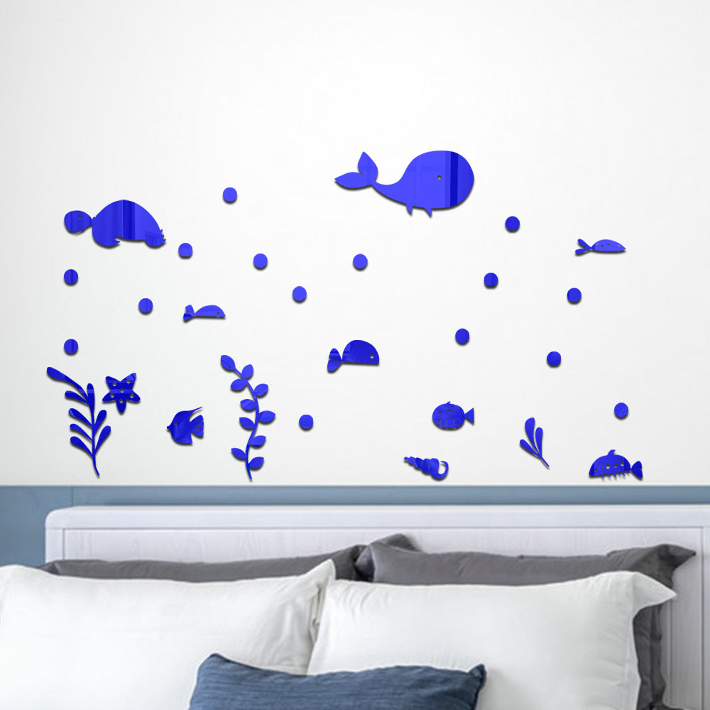 Ocean World Acrylic Mirror Wall Stickers