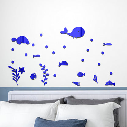 Ocean World Acrylic Mirror Wall Stickers