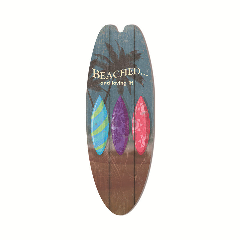 Coastal Surfboard Wooden Wall Hanging