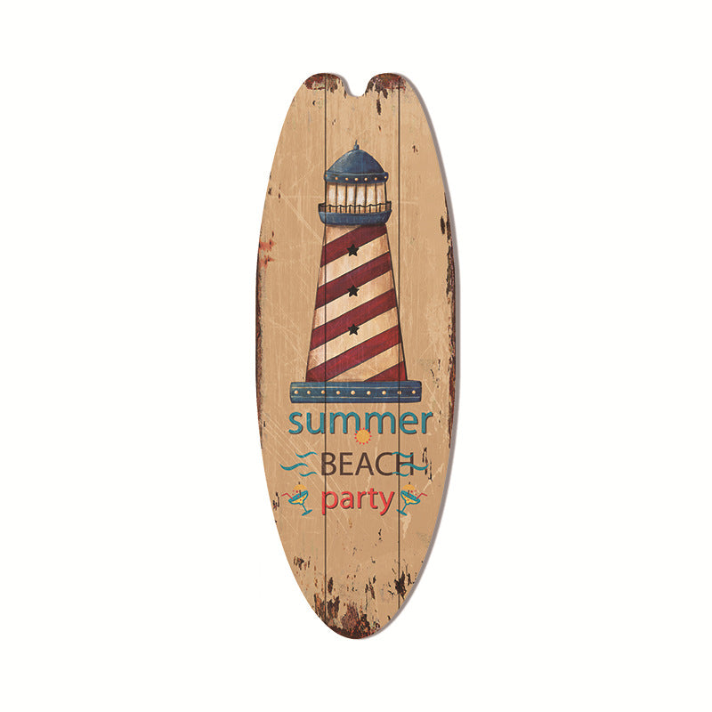 Coastal Surfboard Wooden Wall Hanging