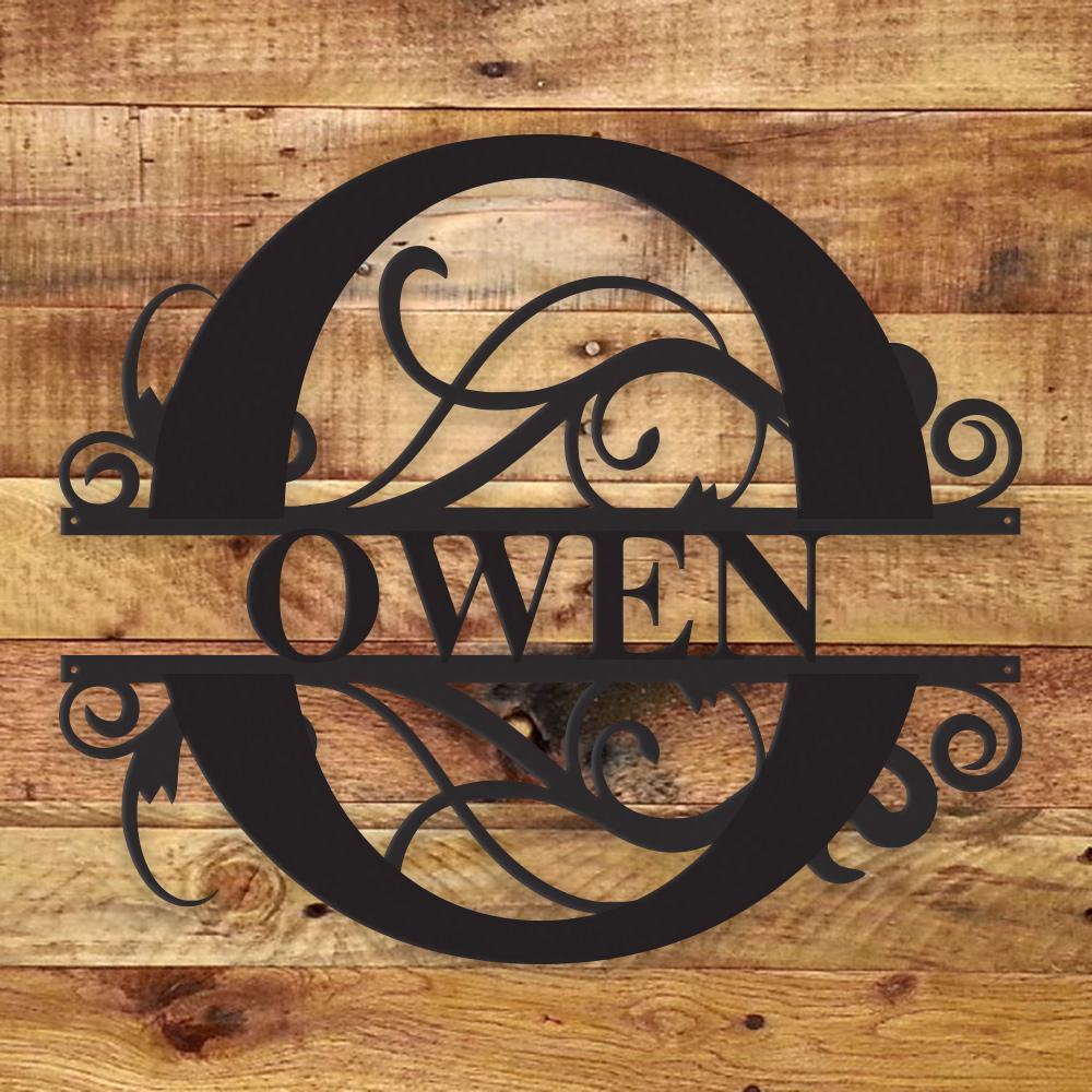 Personalized Family Monogram — Custom Metal Wall Art | 5 Sizes