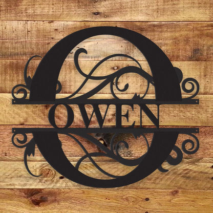 Personalized Family Monogram — Custom Metal Wall Art | 5 Sizes