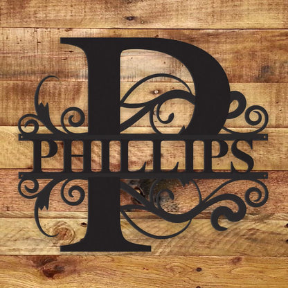 Personalized Family Monogram — Custom Metal Wall Art | 5 Sizes