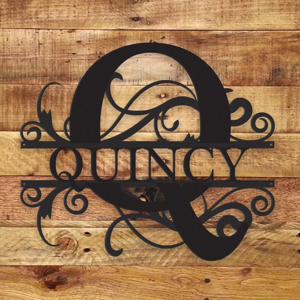Personalized Family Monogram — Custom Metal Wall Art | 5 Sizes