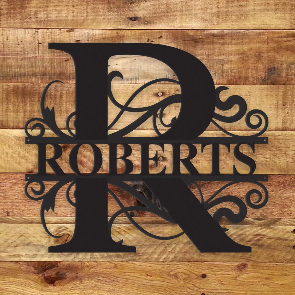 Personalized Family Monogram — Custom Metal Wall Art | 5 Sizes