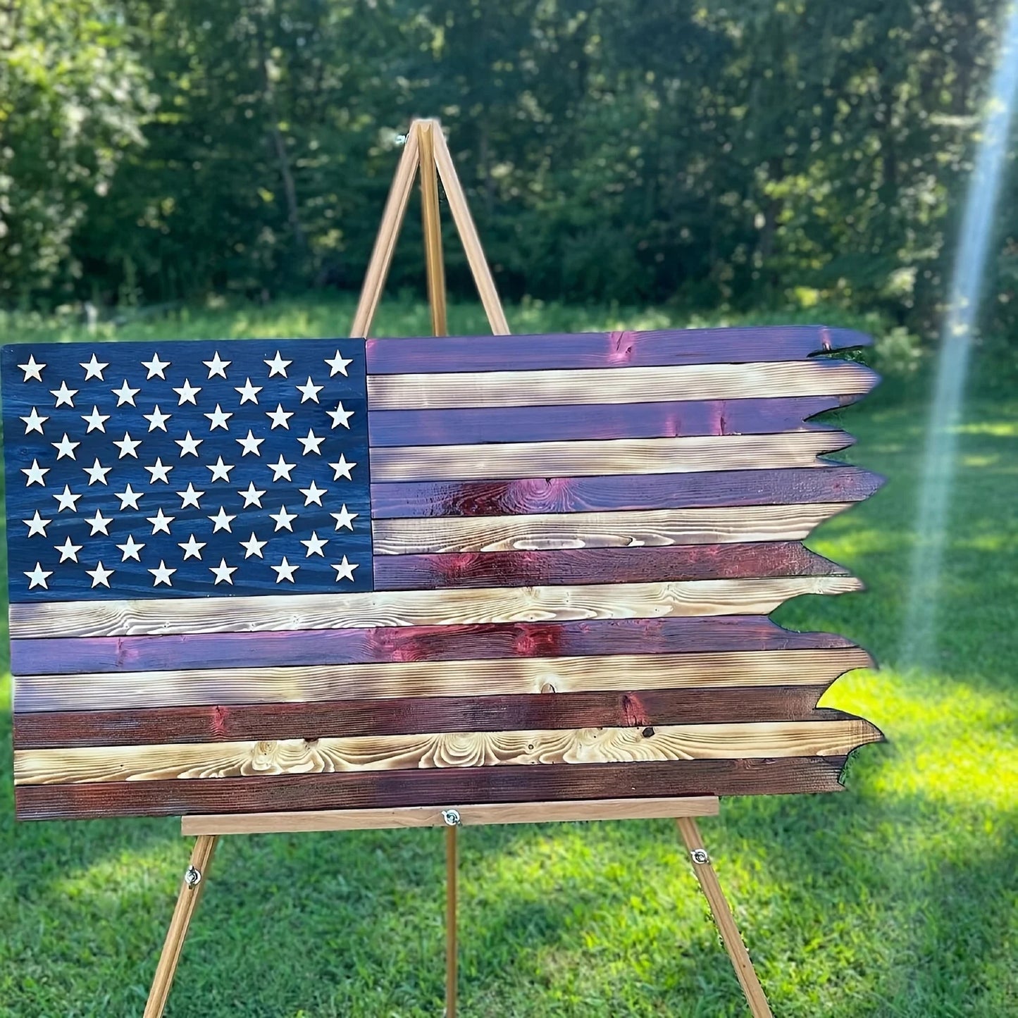 Wooden American Flag Wall Decoration