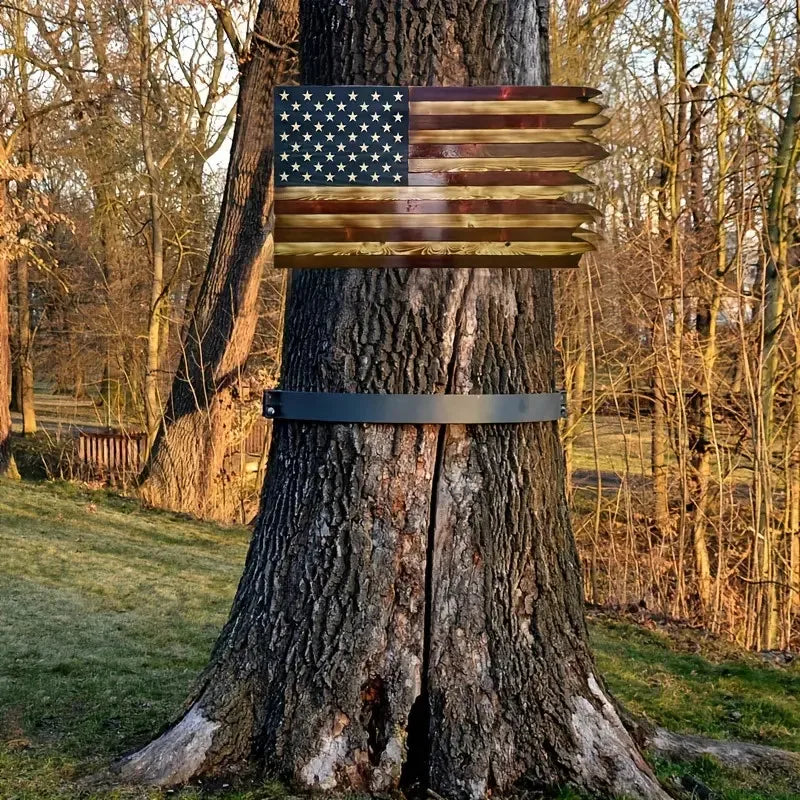 Wooden American Flag Wall Decoration