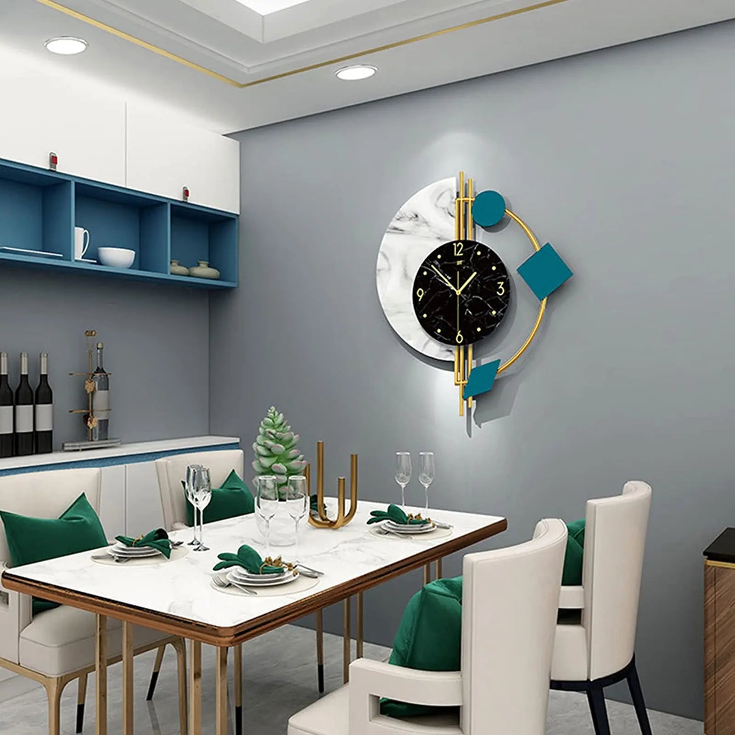 22" Marble Effect Nordic Wall Clock