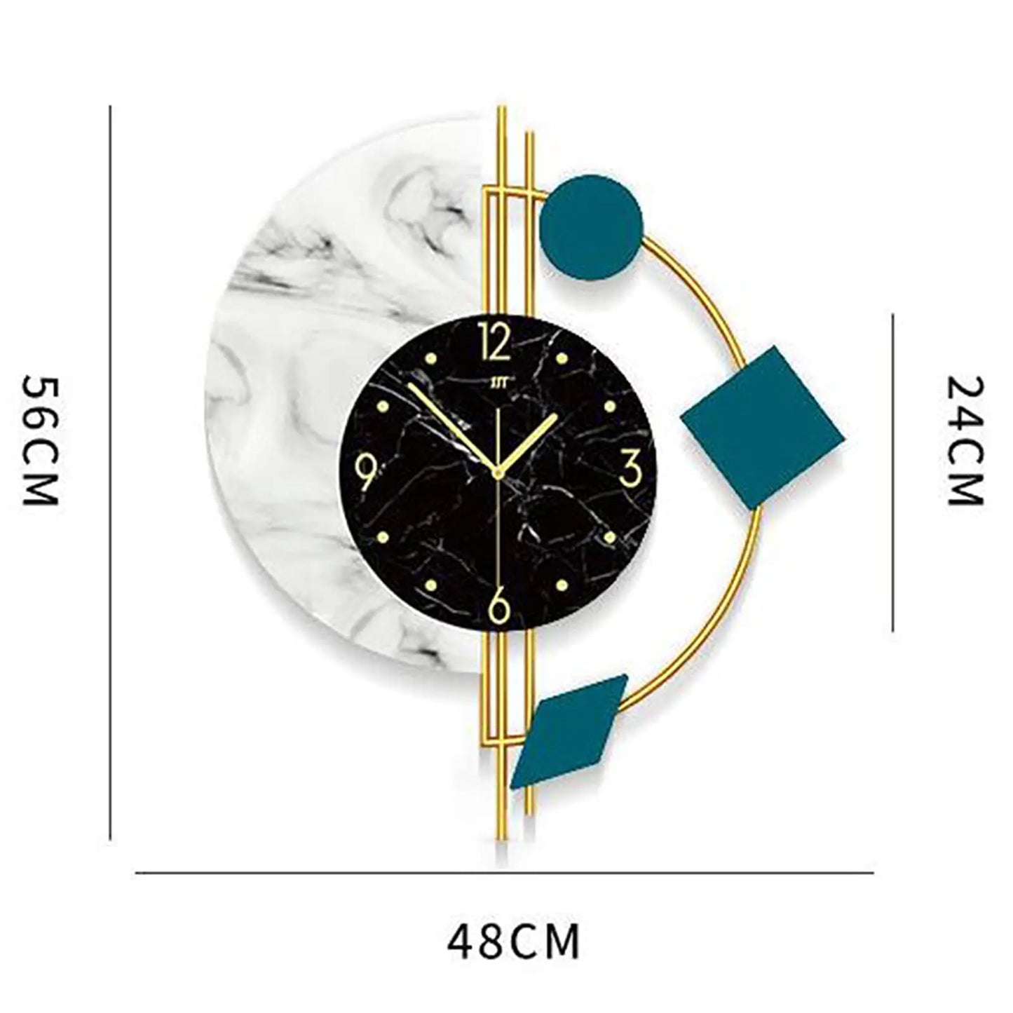 22" Marble Effect Nordic Wall Clock