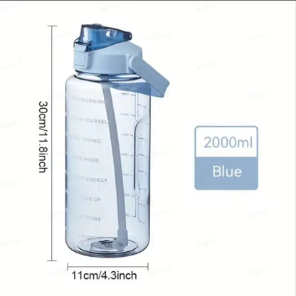 68oz Jumbo Water Jug with Straw & Measurement Markings