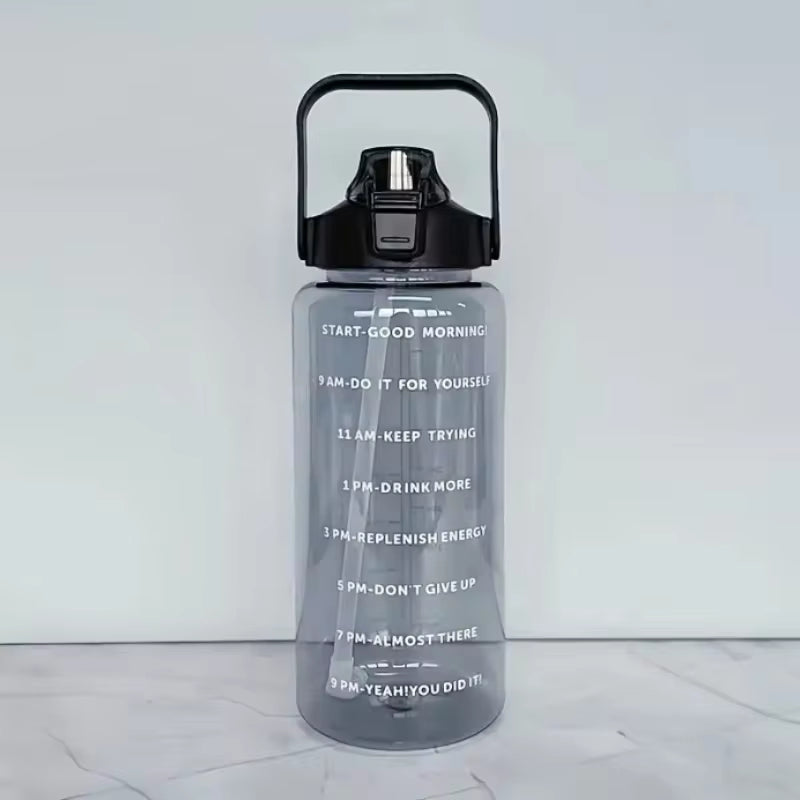 68oz Jumbo Water Jug with Straw & Measurement Markings