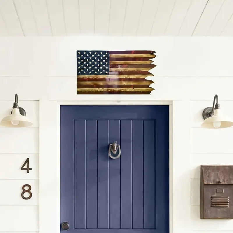 Wooden American Flag Wall Decoration