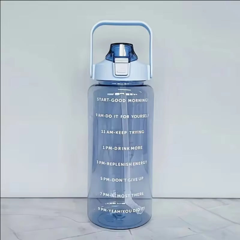 68oz Jumbo Water Jug with Straw & Measurement Markings