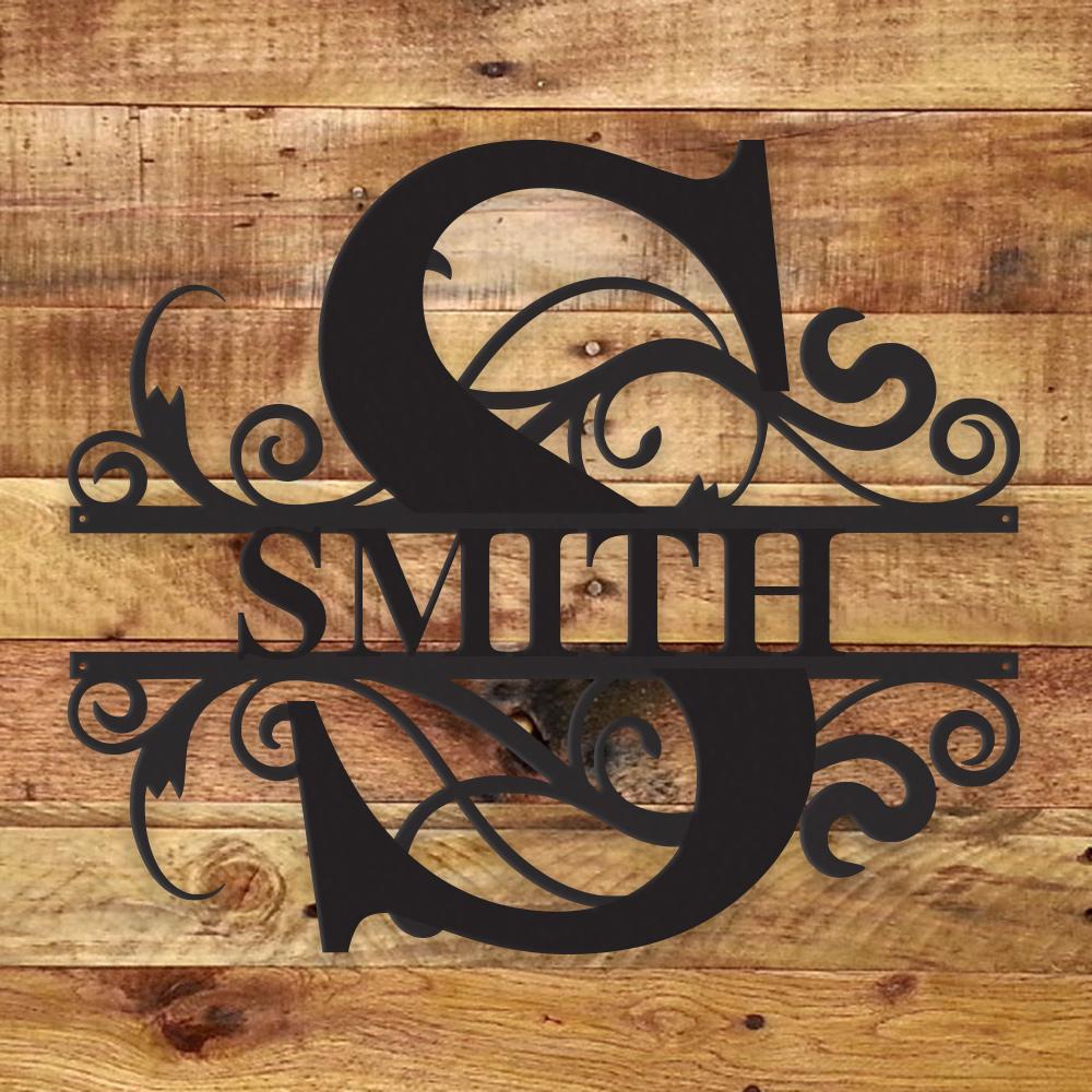 Personalized Family Monogram — Custom Metal Wall Art | 5 Sizes