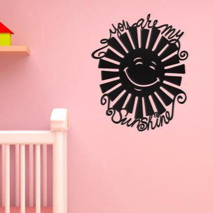You Are My Sunshine — Whimsical Sun Metal Wall Art Sign | 13 in. x 16 in.