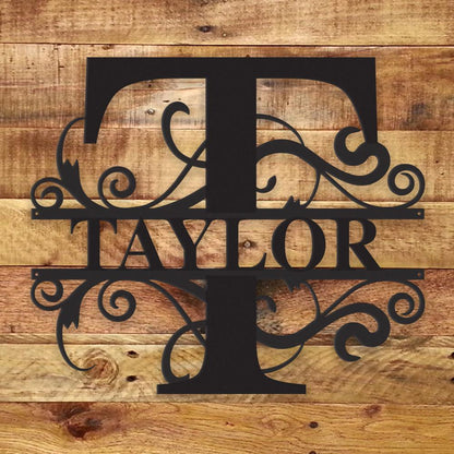 Personalized Family Monogram — Custom Metal Wall Art | 5 Sizes