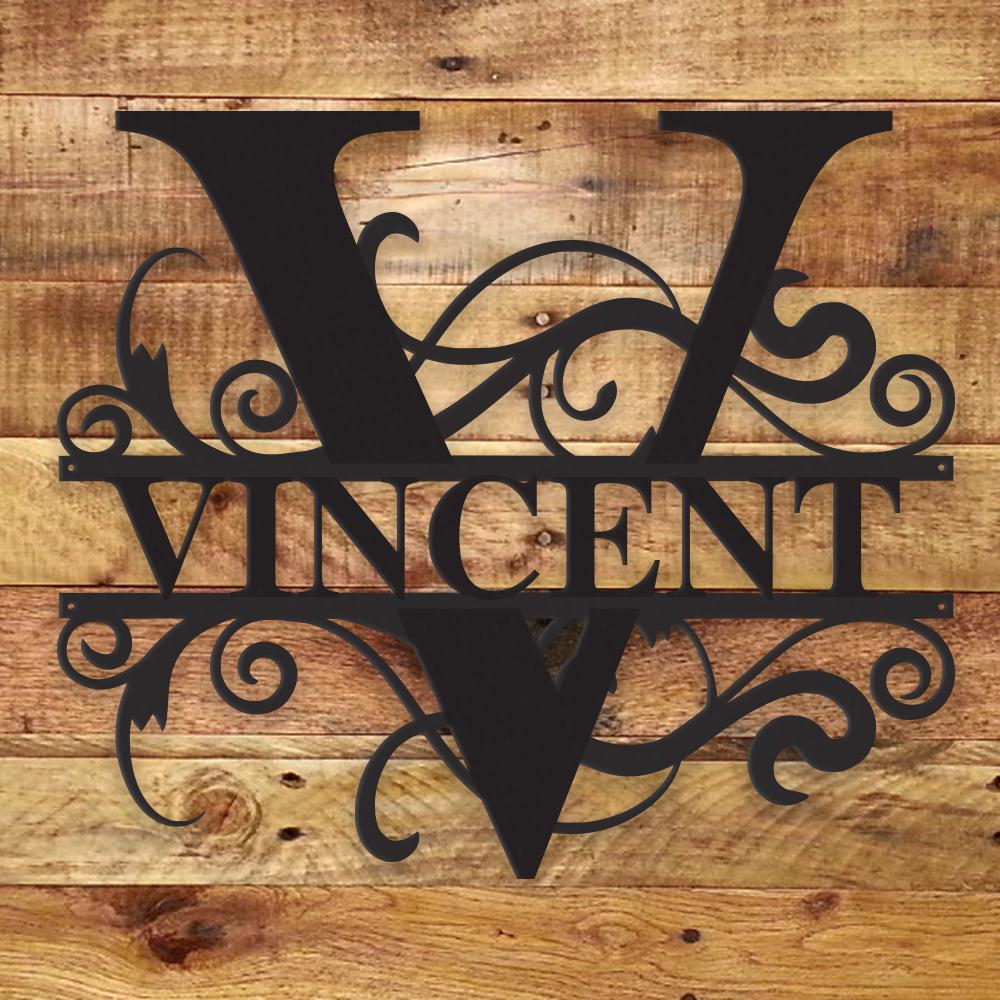 Personalized Family Monogram — Custom Metal Wall Art | 5 Sizes