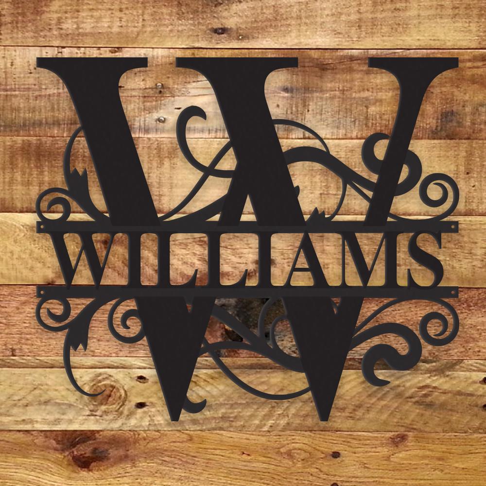 Personalized Family Monogram — Custom Metal Wall Art | 5 Sizes