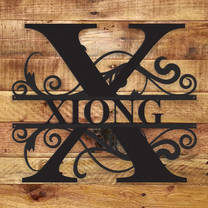 Personalized Family Monogram — Custom Metal Wall Art | 5 Sizes