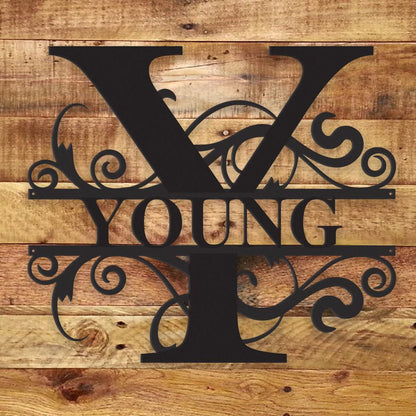 Personalized Family Monogram — Custom Metal Wall Art | 5 Sizes