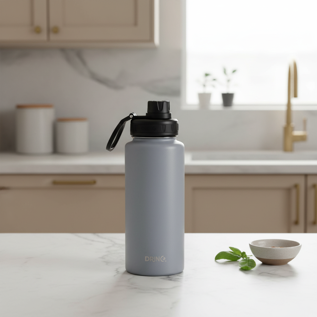 DRINCO® 32 oz. Insulated Stainless Steel Water Bottle — Asphalt Gray